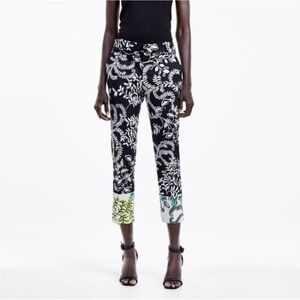 Zara Black and White Patterned Pants